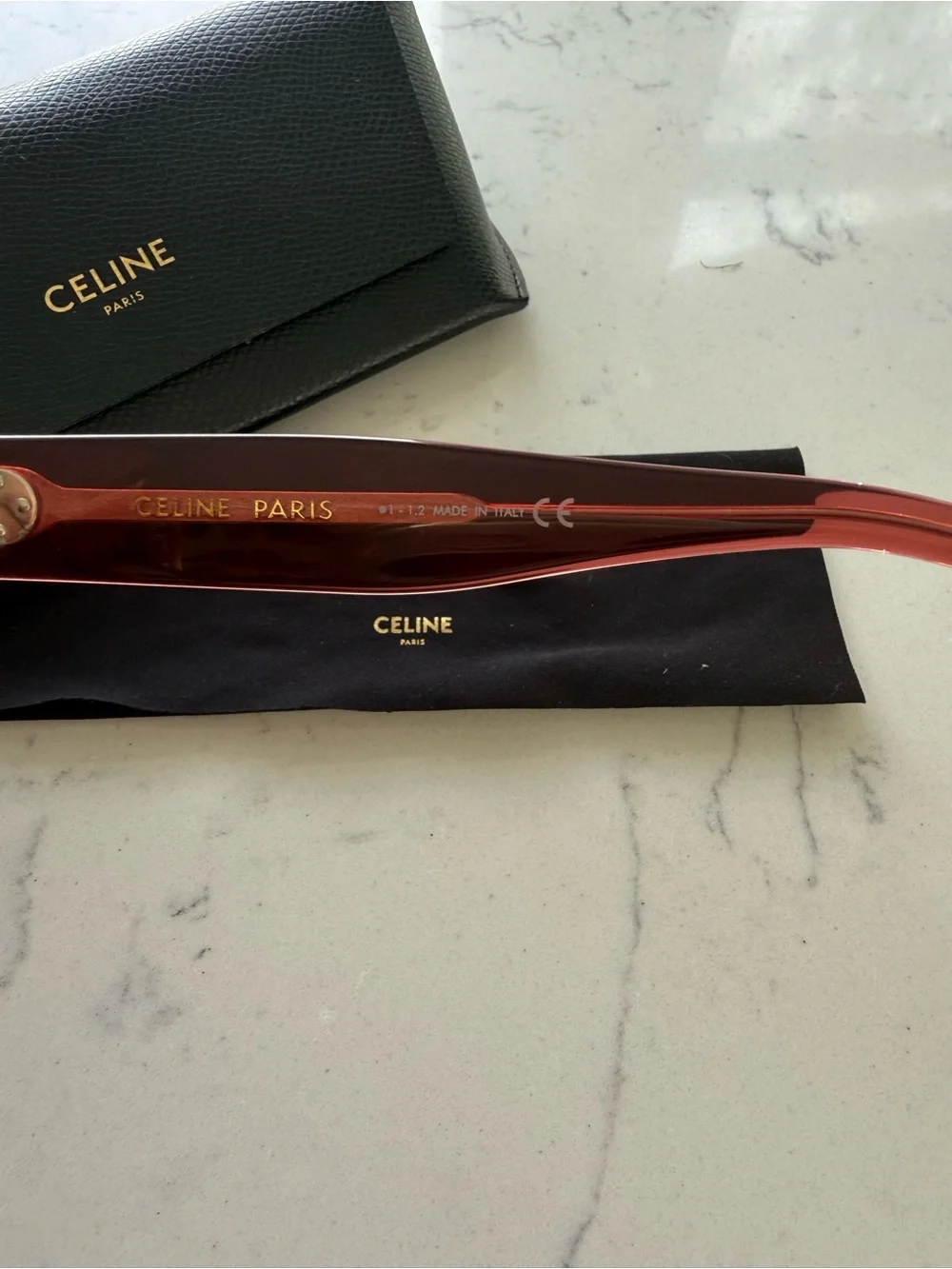 Celine Red Oversized Sunglasses